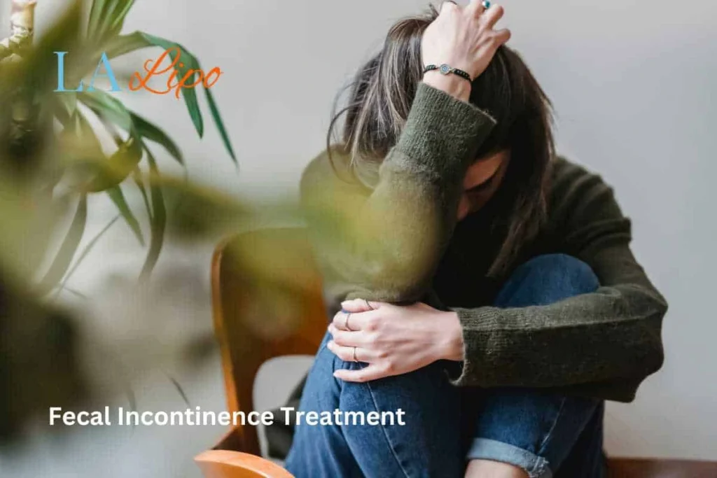 woman worried about fecal incontinence diet Canary Wharf