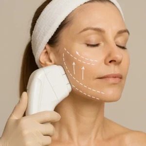 Woman having HI-FU to reduce wrinkles call LA LIPO Canary Wharf Now!
