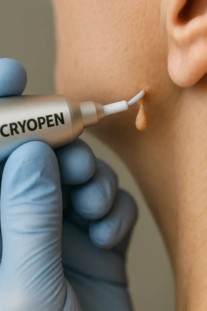 Cryopen for skin tags removal Canary Wharf speak to our team today!