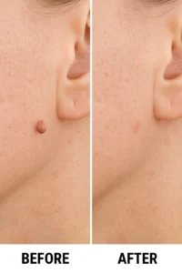 Skin tags removal Canary Wharf before and after