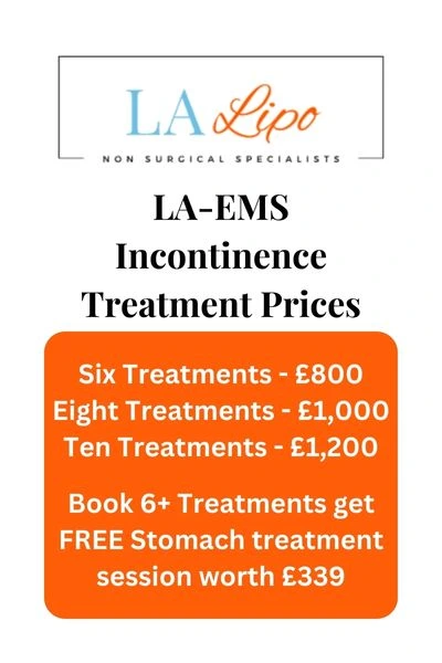 LA-EMS Incontinence Treatment Prices Canary Wharf