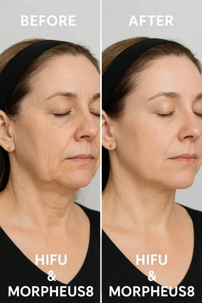 HIFU & Morpheus8 treatment results Canary Wharf - book in today!
