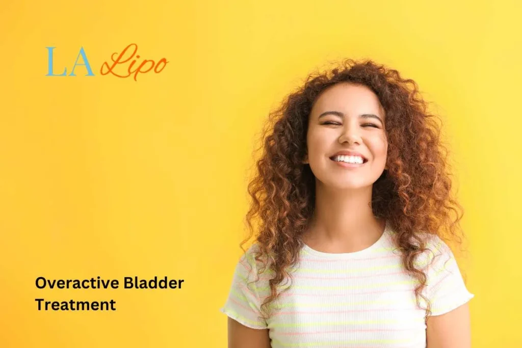 woman smiling about overactive bladder treatment Canary Wharf solutions